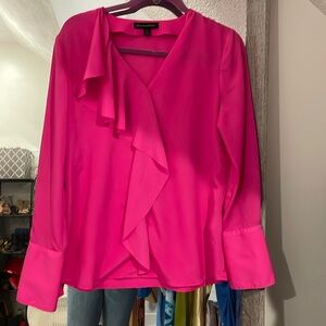 Banana Republic Pink Ruffle Blouse